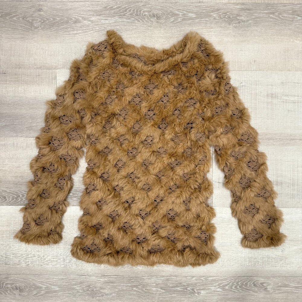 Knit Fur Sweater Top